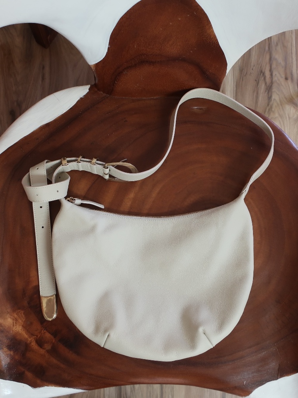 Natalie Borton Designs Sera Crescent Bag in Bone Leather - Picture 11 of 11